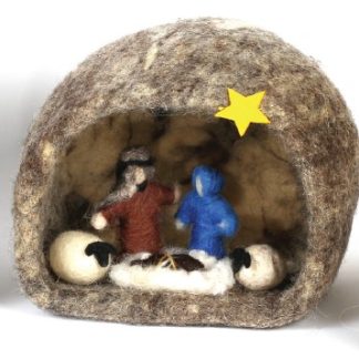 Handmade Felt Wool Nativity - Medium