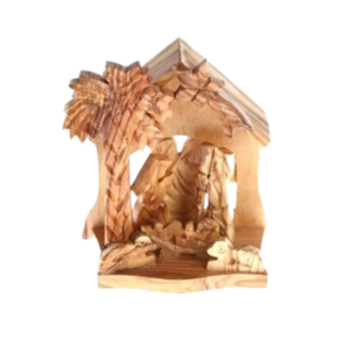 Nativity with angel in the back